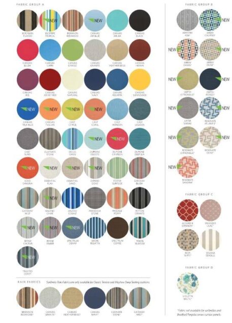 Sunbrella fabric colors