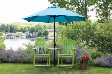 Cozi Back Counter Chair and Dining Bar Chair Tete-A-Tete with Umbrella