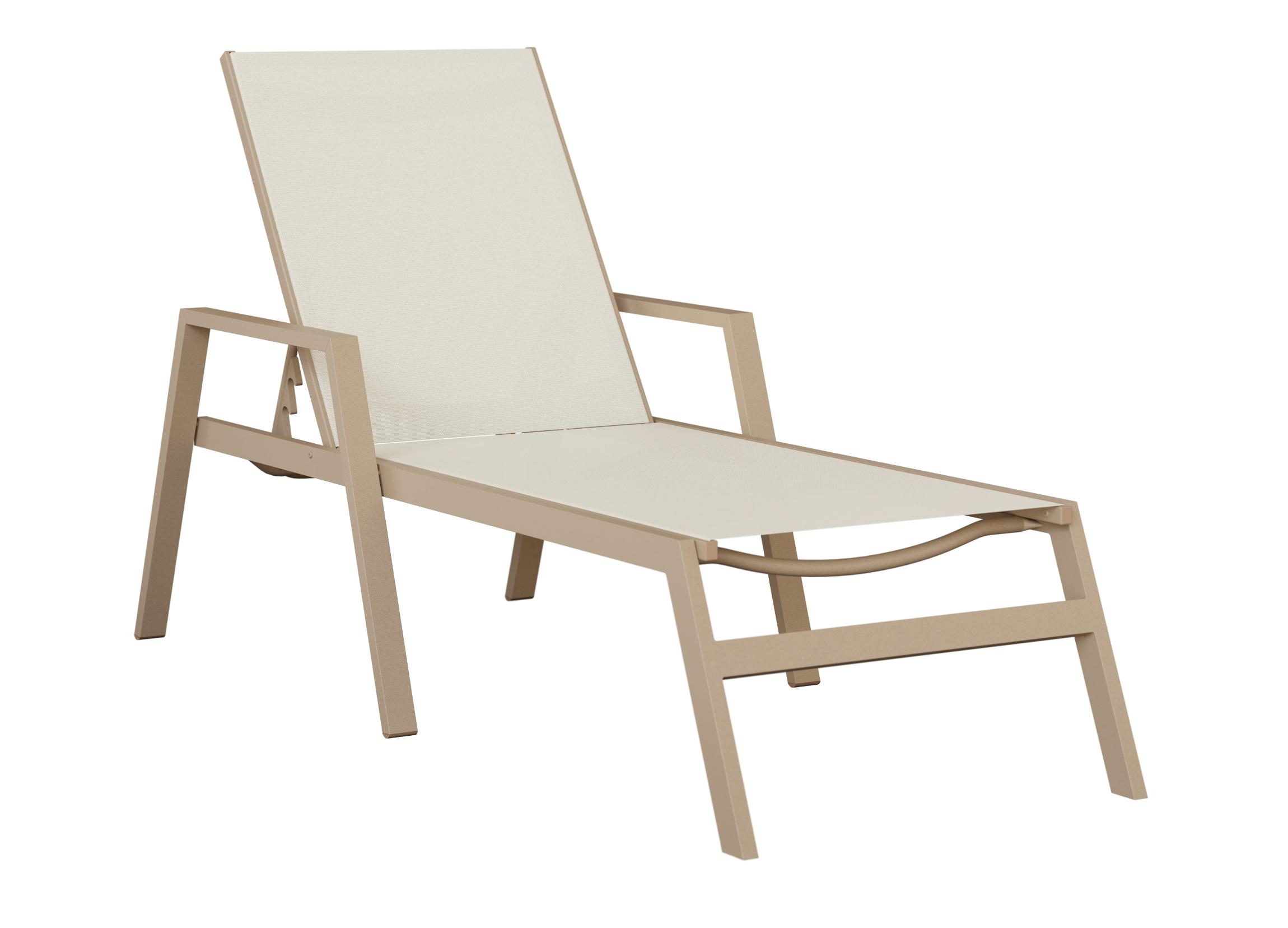 Vida Sling Chaise Lounge with Arms