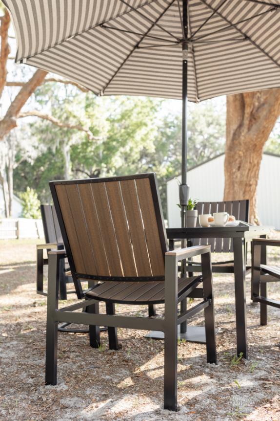 Vida 44″ Square Poly Dining Table - Image 3