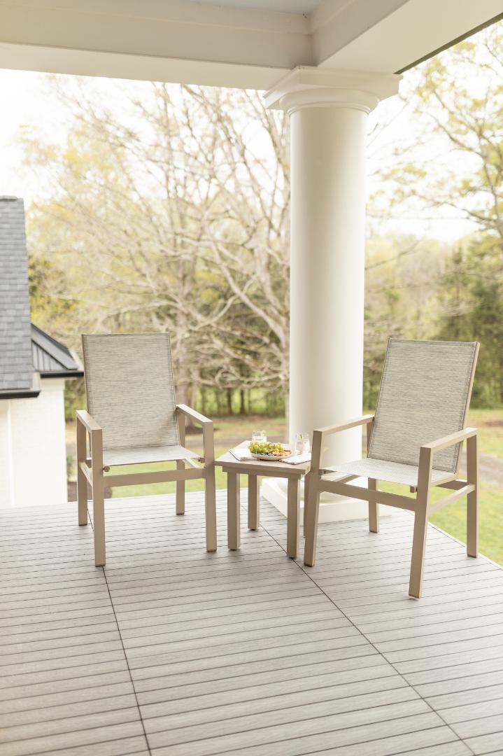 Vida High Back Sling Dining Chair - Image 2